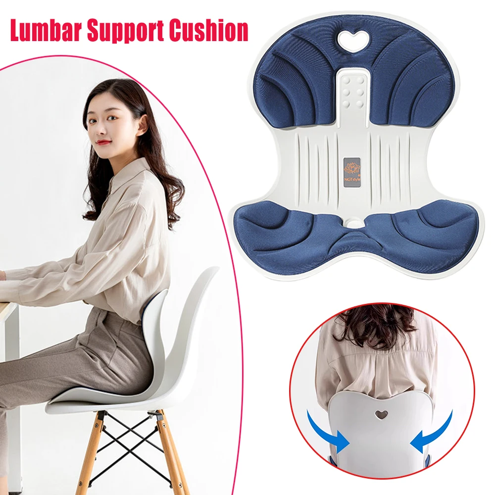 

Подушка для поясницы для крупных людей, большая подушка для офисного кресла, увеличенный размер, для сидения на весь день, облегчение боли в пояснице