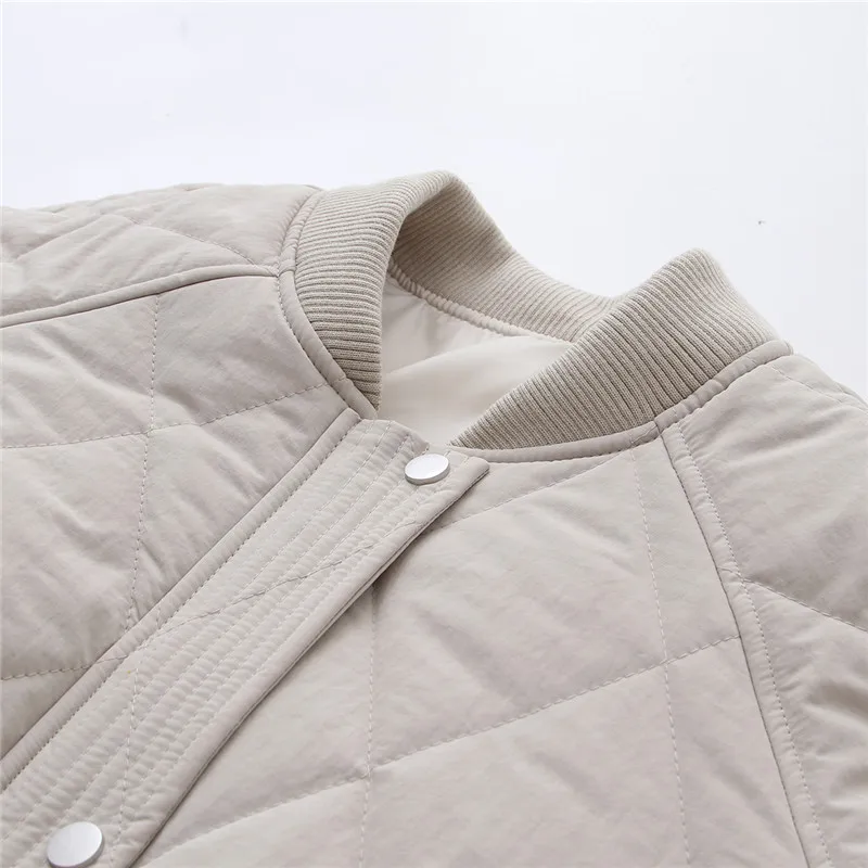 

BANA Winter Women's Slim Fit round Ne Midi Length Diamond id Japanese Sle Cotton Jaet Zipper Closure Long Sve