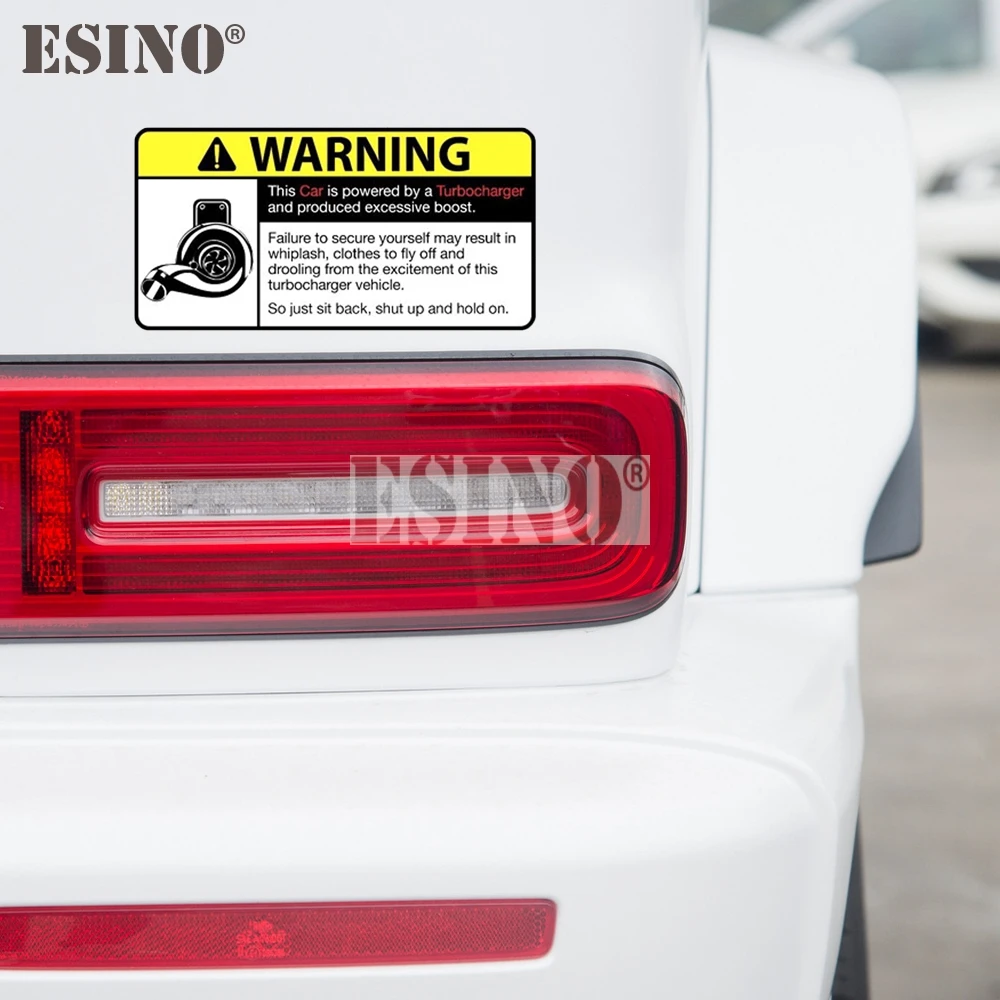 1Pc Funny Turbocharger Boost Warning Vinyl Sticker Waterproof Decal for Motorcycle Body & Helmet Decor