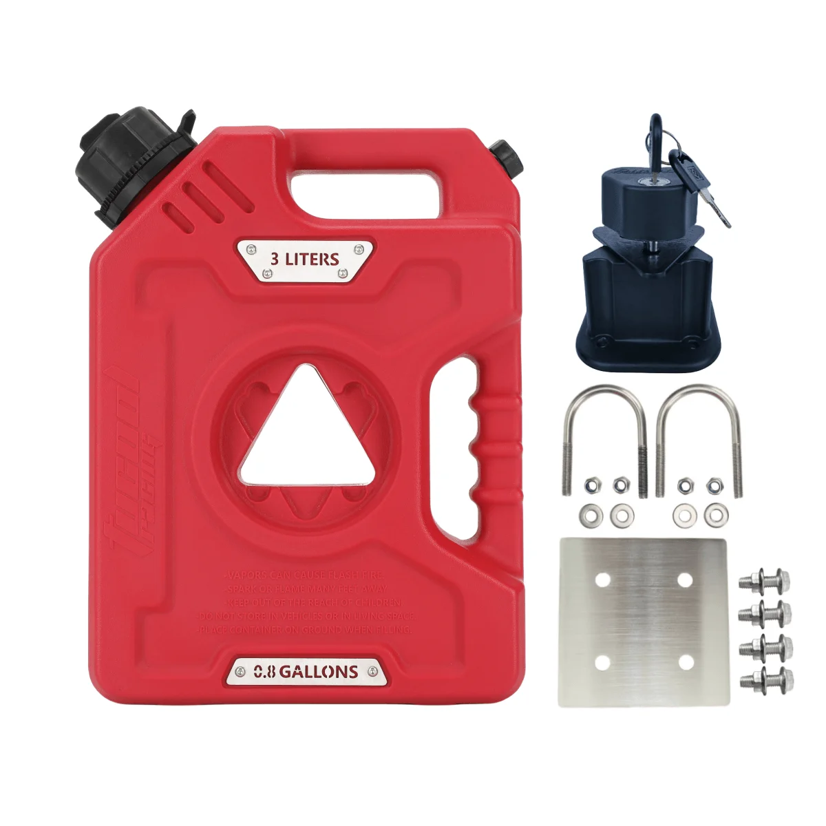 

Газовый бак Tucool Racing объемом 0,8 галлона объемом 3 л — подходит для большинства автомобилей, внедорожников и мотоциклов с замком кронштейна Пластина из нержавеющей стали 304