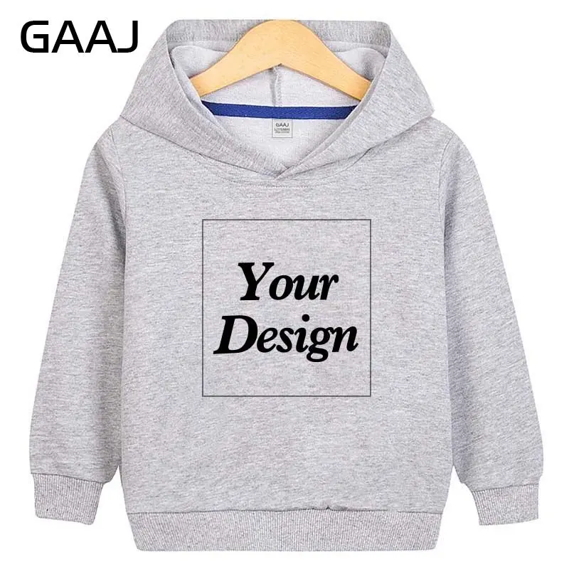 Custom Premium Kids Hoodie 100% Cotton Hoody Sweatshirts Print Your Design Text Photo Toddler Boy Girl Parent Kid Clothes 280gsm