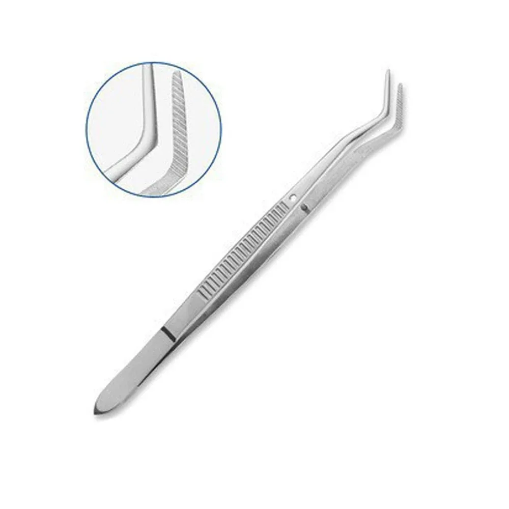 AG 1 Set Stainless Steel Dental Mouth Mirror Steel Tweezers Elbow Probe Dentist Instrument Teeth Cleaning Whitening Dentistry