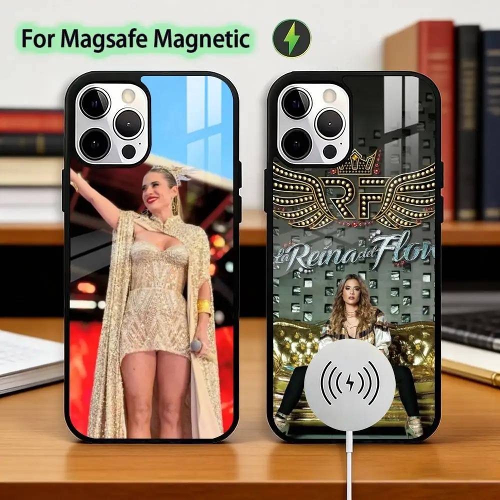 

Queen of Flow La-Reina-Del-Flow Phone Case For iPhone17,16,15,14,13,12,11 Plus,Pro Magnetic with Magsafe Wireless Charging