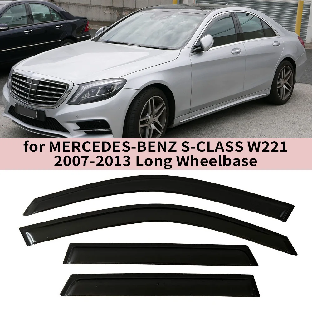 

Для Mercedes-Benz S-Class W140 W220 W221 W222 W223 Автоматический черный тонированный козырек на боковое окно автомобиля, вентиляционные навесы, защита от дождя