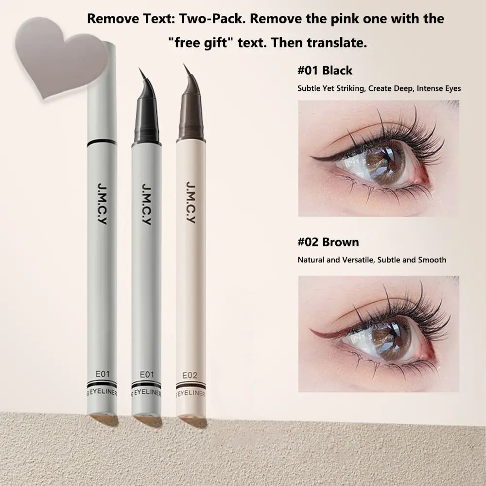 25 °   곡선형 팁 리퀴드 아이라이너 초미세 땀 방지 방수 아이라이너 번짐 방지 오래 지속되는 블랙 아이라이너 펜슬