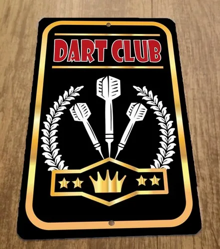 Dart Club King Crown  Metal Wall Sports Bar Sign
