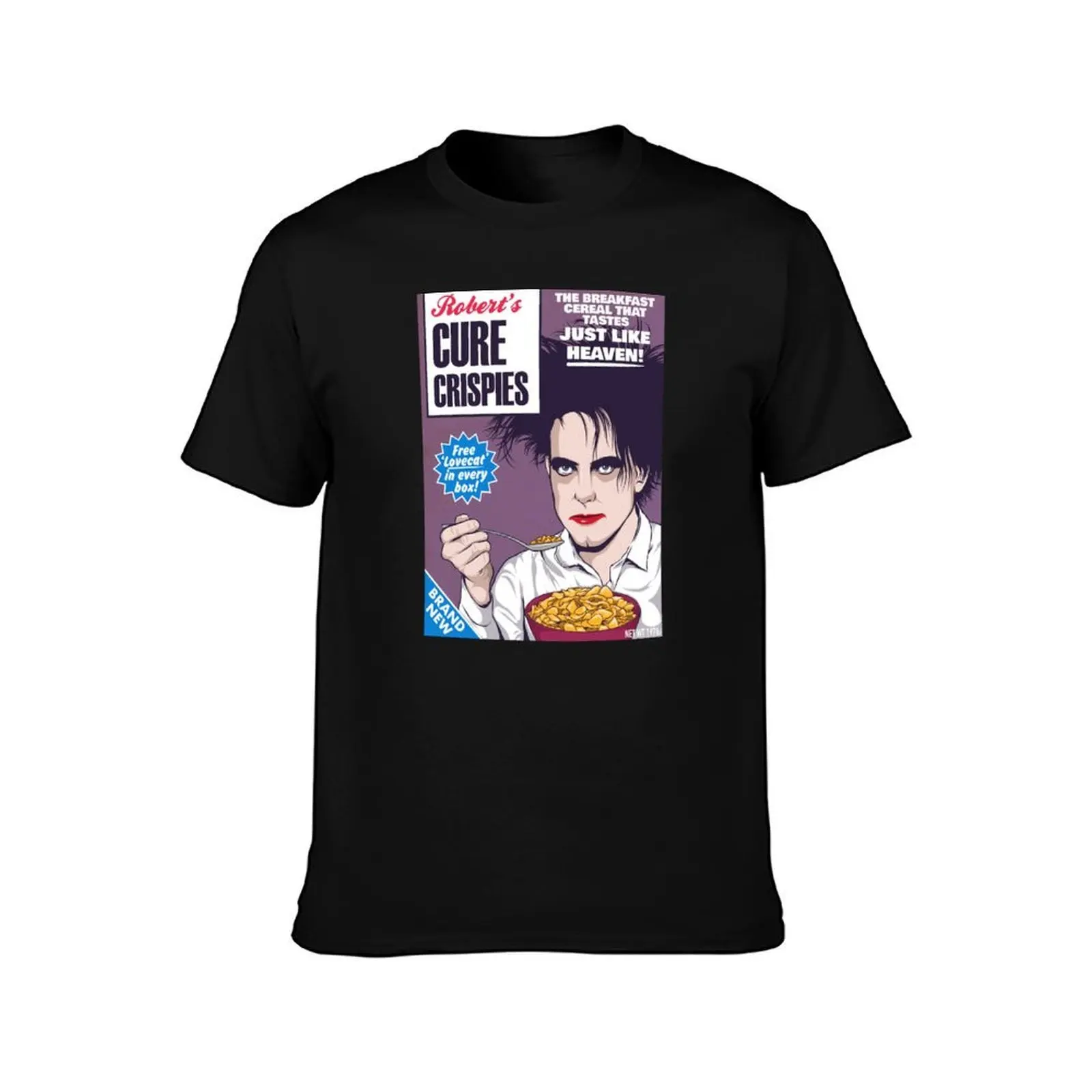 Crispies T-Shirt, Summer Casual Cotton Tee, Oversized Streetwear Tops, Vintage Graphic Print, Loose Fit Short Sleeve