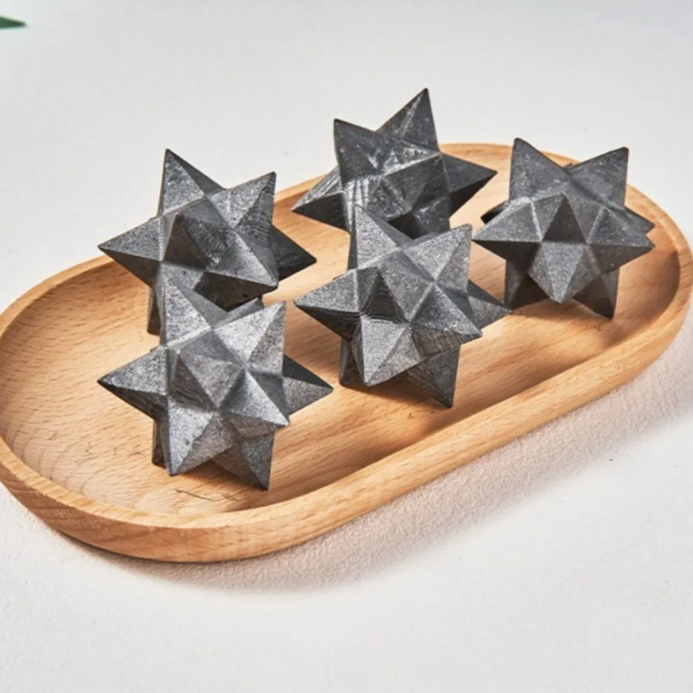 Natural Stone Shungite Merkaba Mineral Quartz Divination Healing Crystal Spiritual Room Decoration Elite Protection Wiccan