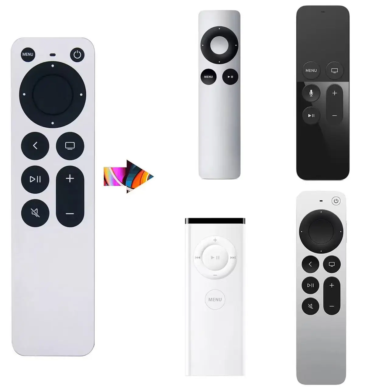 Pilot zdalnego sterowania Apple 4K/Gen kompatybilny z A2169 A1842 A1625 A1427 A1469 A1378 A1218, funkcja sterowania TV dla Gen 1 2 3 4 — zdjęcie produktu 6