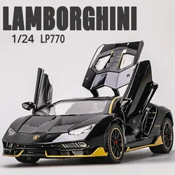 1:24 Scale Lamborghini LP770 LP780 Super Car Model Sound Light Children Boys Diecast Toys Vehicles Gift Collective Voiture