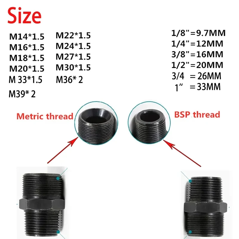 Oil Tubing Joints Carbon Steel  Inch Taper Thread BSP 1/8