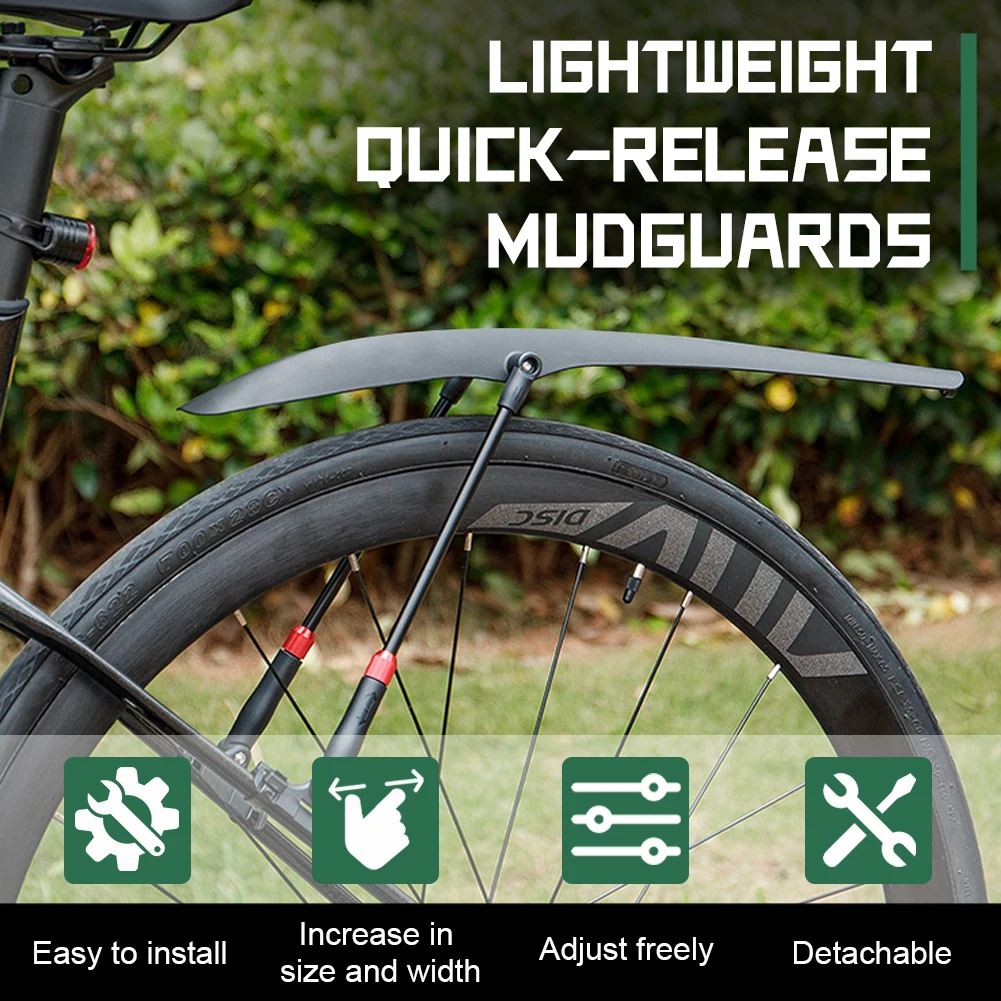 

Bicycle Mudguard Adjustable Gravel Road Bike Mudguard Quick Release Bike Fender Universal Mudguard Bicycle Protector Accessory