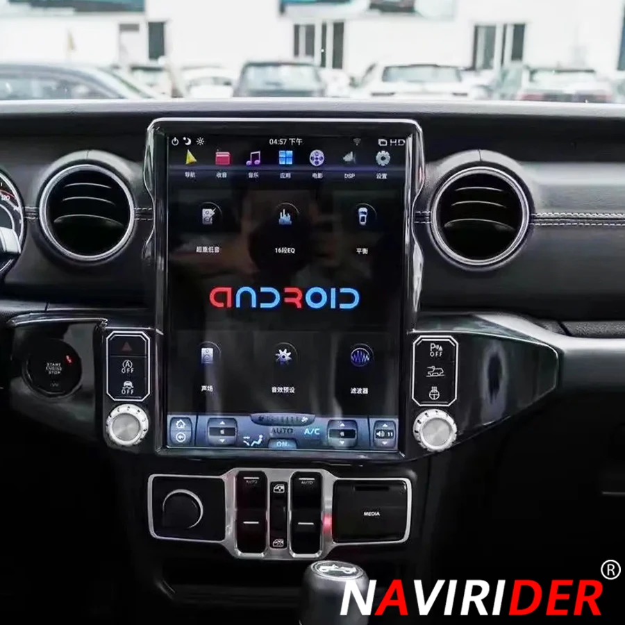 

13inch Car Multimedia Video Touch Vertical Screen Car Radio For Jeep Wrangler 2018-2021 GPS Android 13 Player Wireless Carplay