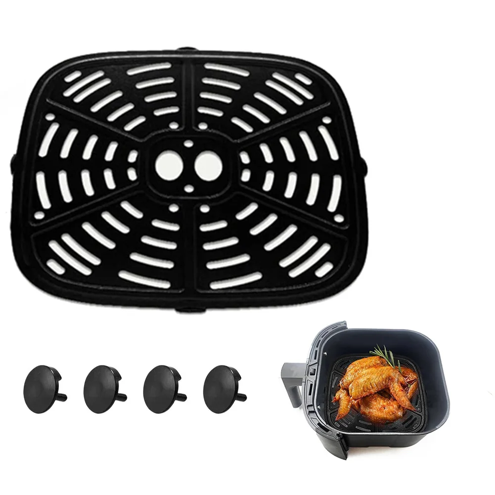 Air Fryer Grill Plate Tray For Holstein Housewares Air Fryer Basket Replacement Plate With Rubber Bumpers Grill Oven Baking Tool