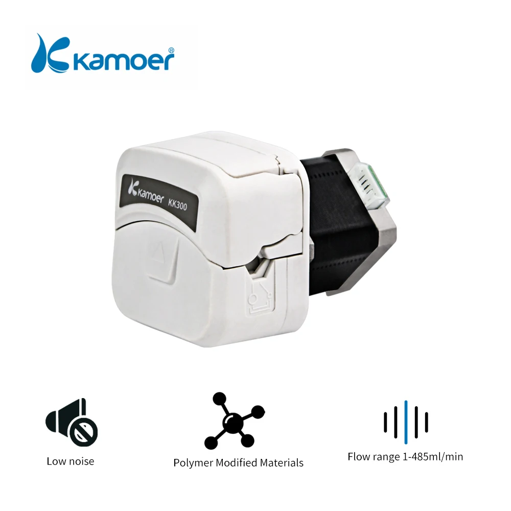 Kamoer 485ml/min KK300 24V Peristaltic Pump Stepper Motor Self-priming Pump with Transformers Pump Head Laboratory Dosing Pump