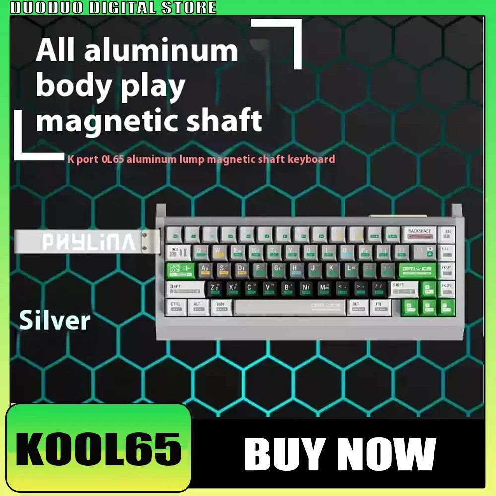

PHYLINA KOOL65 Magnetic Switch Gaming Keyboard RT 0.01mm 8K Polling Rate Customized CNC Aluminum Shell Wired Keyboard Unique