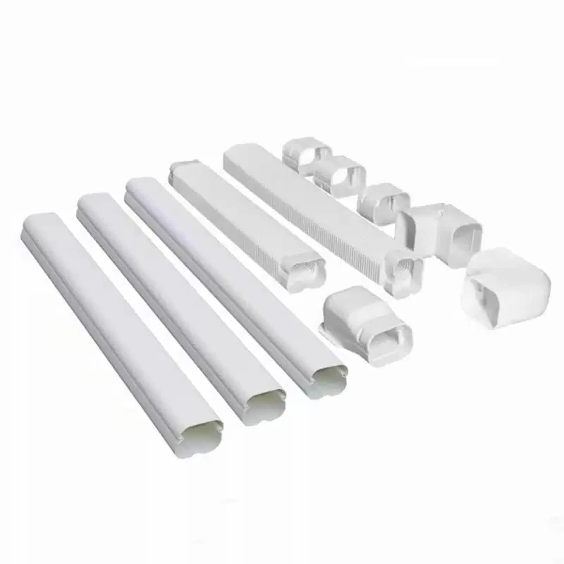 Air conditioner external unit copper pipe decorative pipe slot pvc protective cover