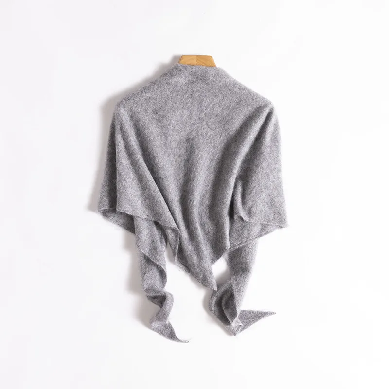 Winsleter-95.3% شال أنيق من صوف الأغنام 4.7% كشمير، الدفء، وشاح مثلث ناعم متعدد الاستخدامات للنساء، شتاء 2025 A5D714CC