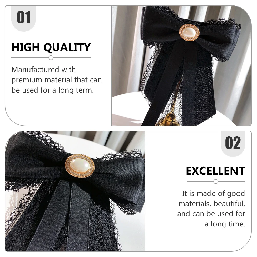 1 قطعة ربطة العنق القوس بروش تقليد اللؤلؤ قبل تعادل موحدة نمط مساء الزفاف مأدبة ملحق ربطة القوس فيونكة بروش