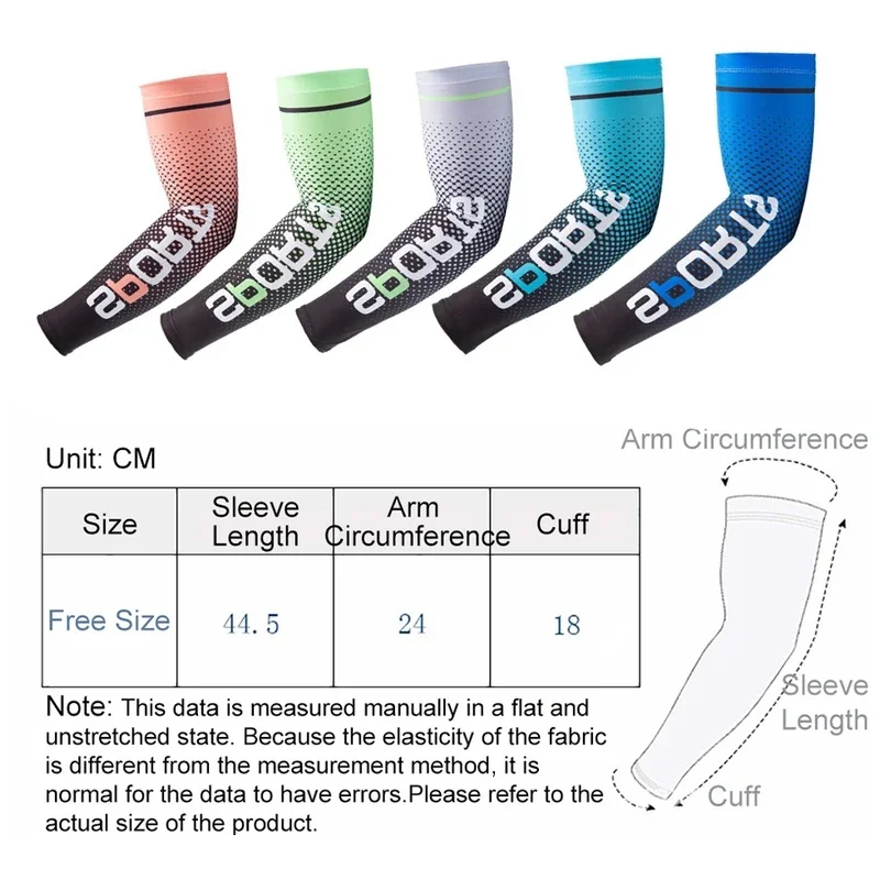 Summer Fashion Sunscreen Ice Silk Sleeve UV Sun Protection Cooling Anti-Slip Arm Sleeves Men Women Outdoor Sport Cycling