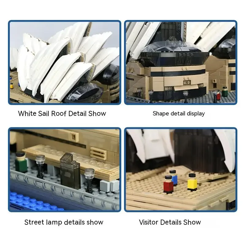 有名な建築ブロック、クリスマスと誕生日のギフト、モデルビルディングブロック、australia sydodmove house、都市、おもちゃ