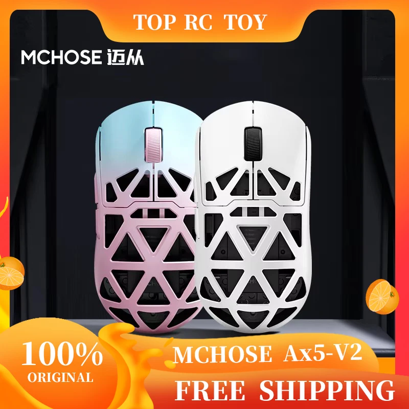 

MCHOSE Ax5 V2 Игровая мышь Беспроводная Bluetooth-мышь Paw3950 Магниевый сплав 8k Tir-Mode Пользовательская легкая мышь с низкой задержкой