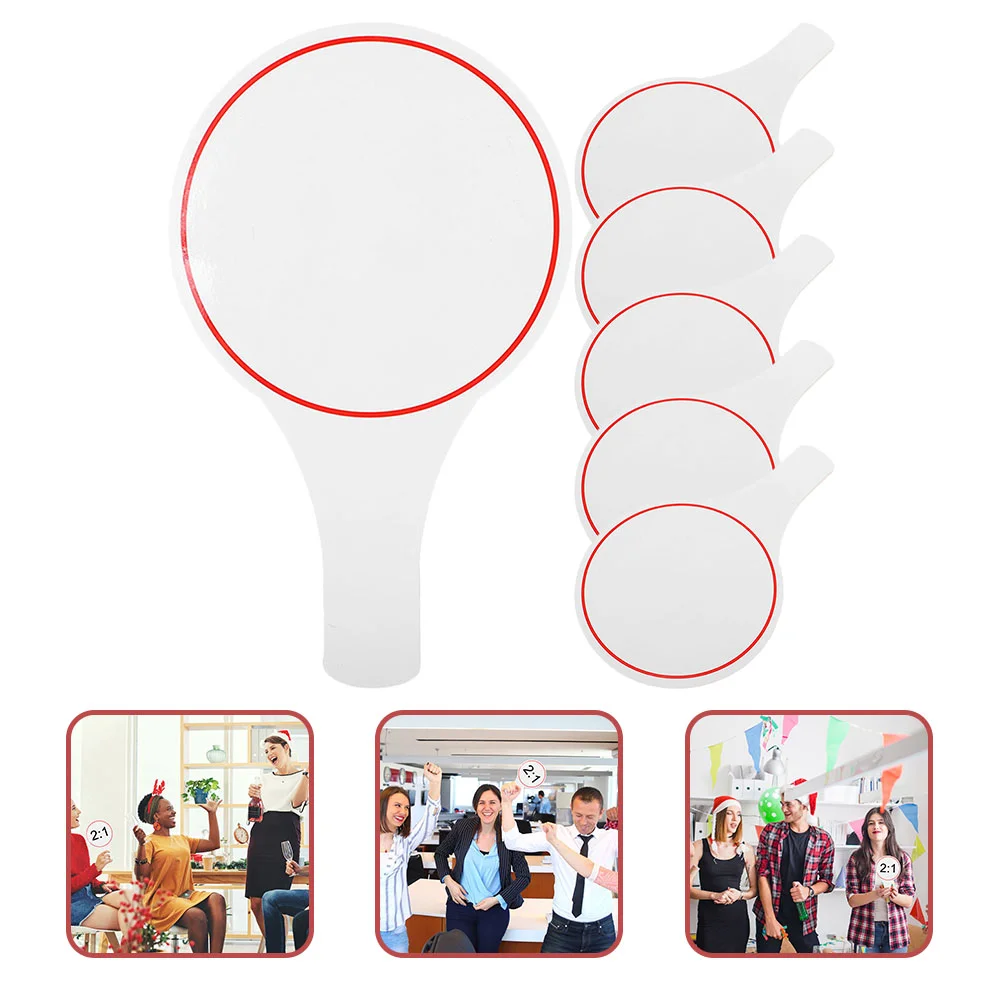 

Gadpiparty Erasable White Boards 6Pcs Dry Erase Paddle Judges Scoreboard Blank Scoring White Boards Erasable Voting