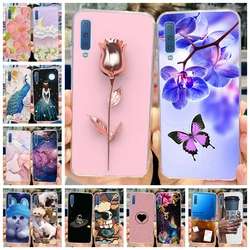 Silicone Cover For Samsung Galaxy A7 2018 Case A750 A750F Case Clear TPU Fashion Phone Case For Samsung A 7 2018 SM-A750F Fundas