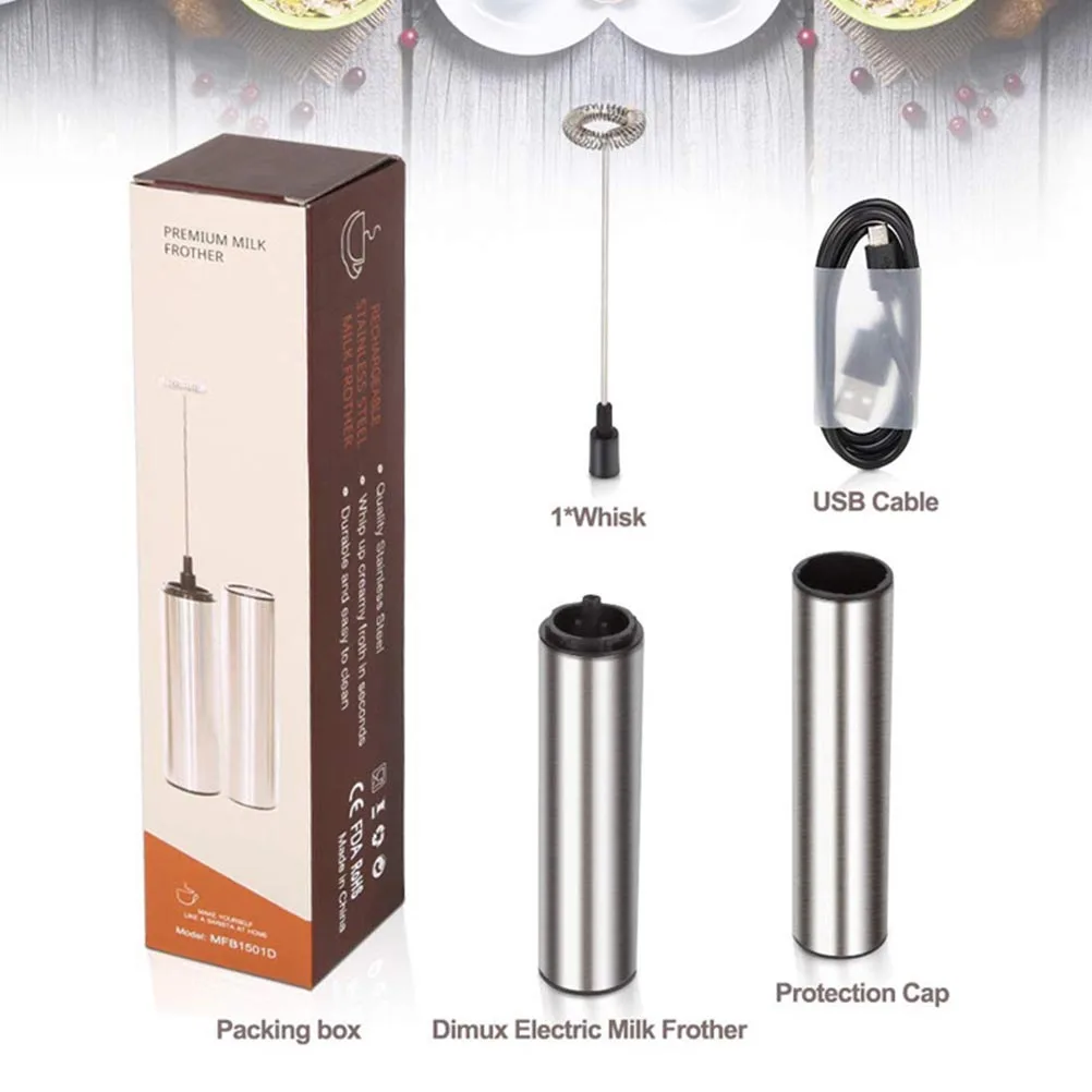 

1Set Electric Milk Frother Handheld Mixer Lightweight Egg Whisk Cream Mixer Coffee Stirrer Egg Whisk Frother Kitchen Supplies