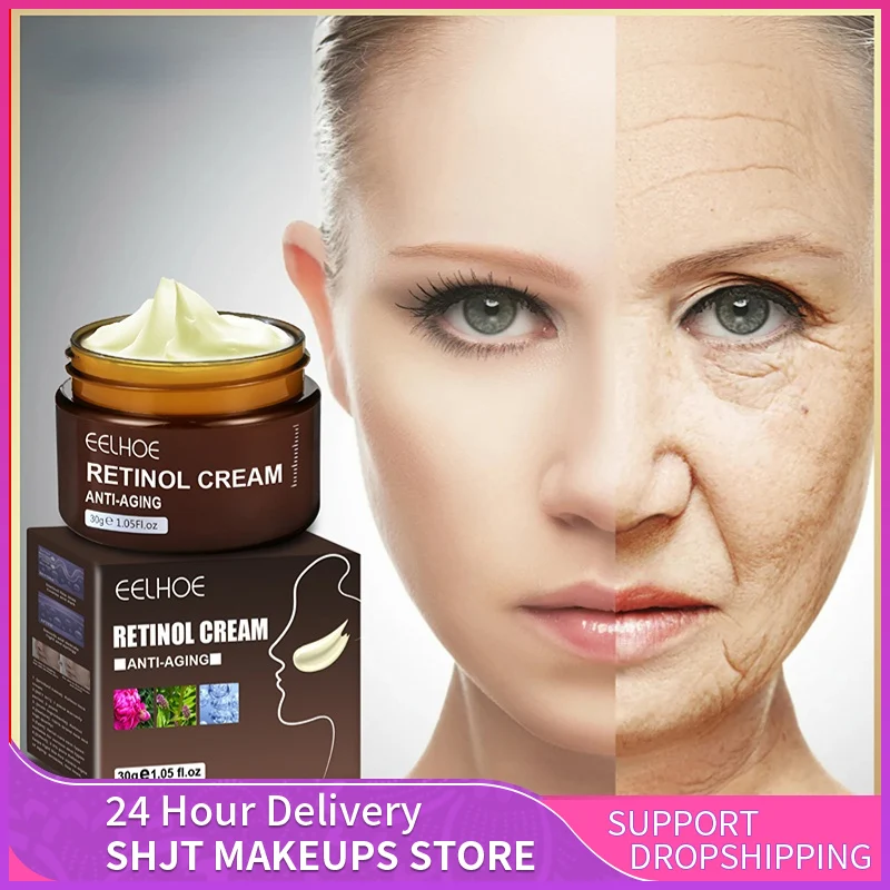 Retinol Anti Aging Face Cream Remove Wrinkle Firming Lifting Whitening Brightening Moisturizing Facial Skin Beauty Care 30g