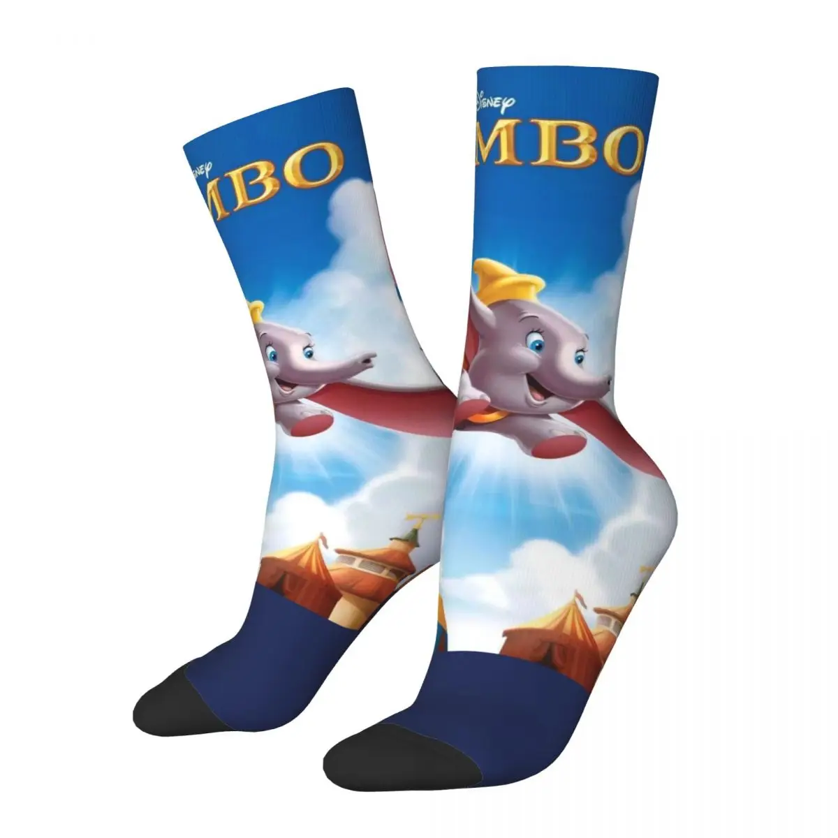 Szalona kompresja Śliczne skarpetki Dumbo dla mężczyzn Harajuku Disney Dumbo Film Bezszwowy wzór Crew Sock Casual