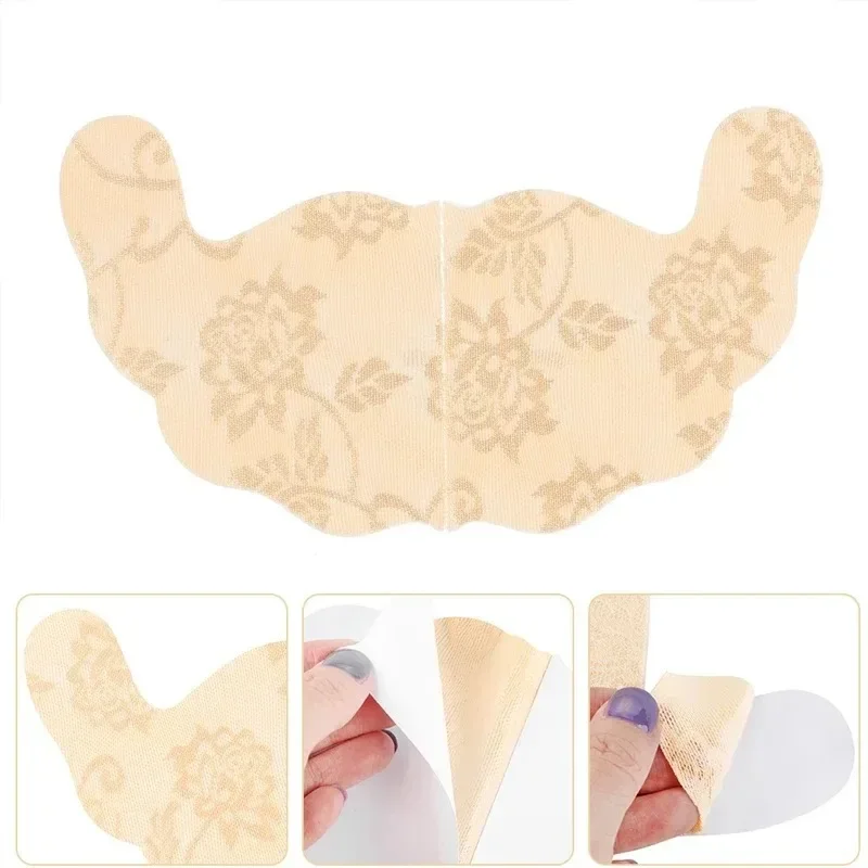 Almohadillas autoadhesivas en forma de U para cubrir el pezón, cinta superior Invisible para Realce de pecho, pasta desechable, para el pecho pegatina, boda, 1 par