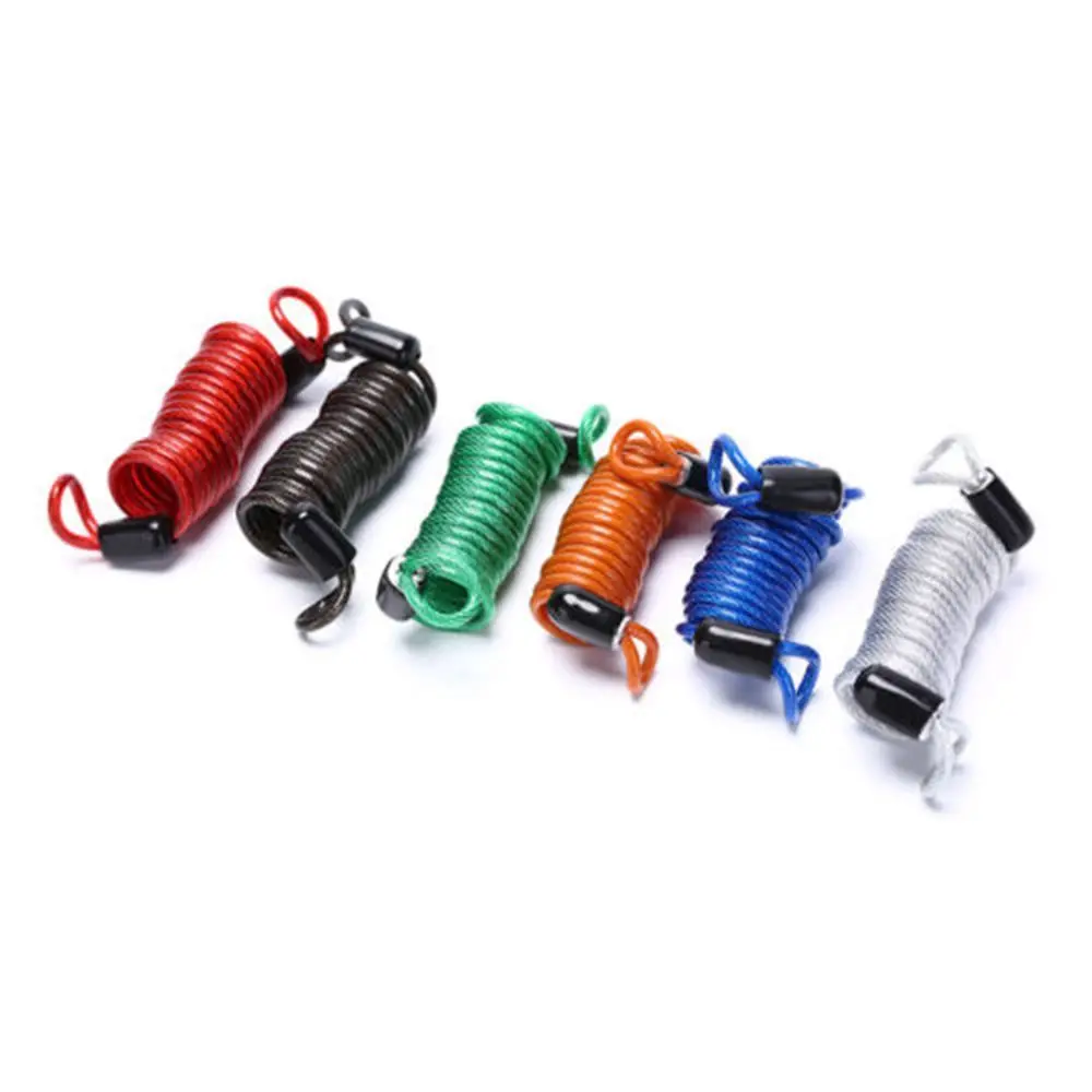 Elastic Safety Parts Accessories Motorcycle Theft Protection Spring Cable locks Alarm Disc lock Anti-theft rope Disc Brake Bag