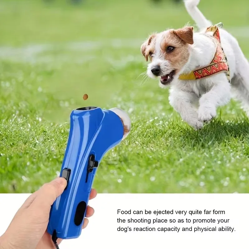 Dog Snack Catapult Launcher Dog Cat Treat Launcher Snack Food Feeder Catapult Pet Interactive Training Toys Outdoor Beach Toys