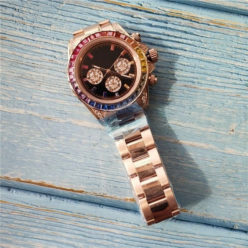 2025 AAA الصف ساعة رجالي عالية الجودة كامل الفولاذ المقاوم للصدأ حركة ميكانيكية أوتوماتيكية متعددة الوظائف ساعة اليد الفاخرة