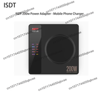 ISDT Power 200X USB C Charger,200W Phone Charger 4 USB+1 Wireless Charger Ports,LCD Display Multifunction Compatible with Phone