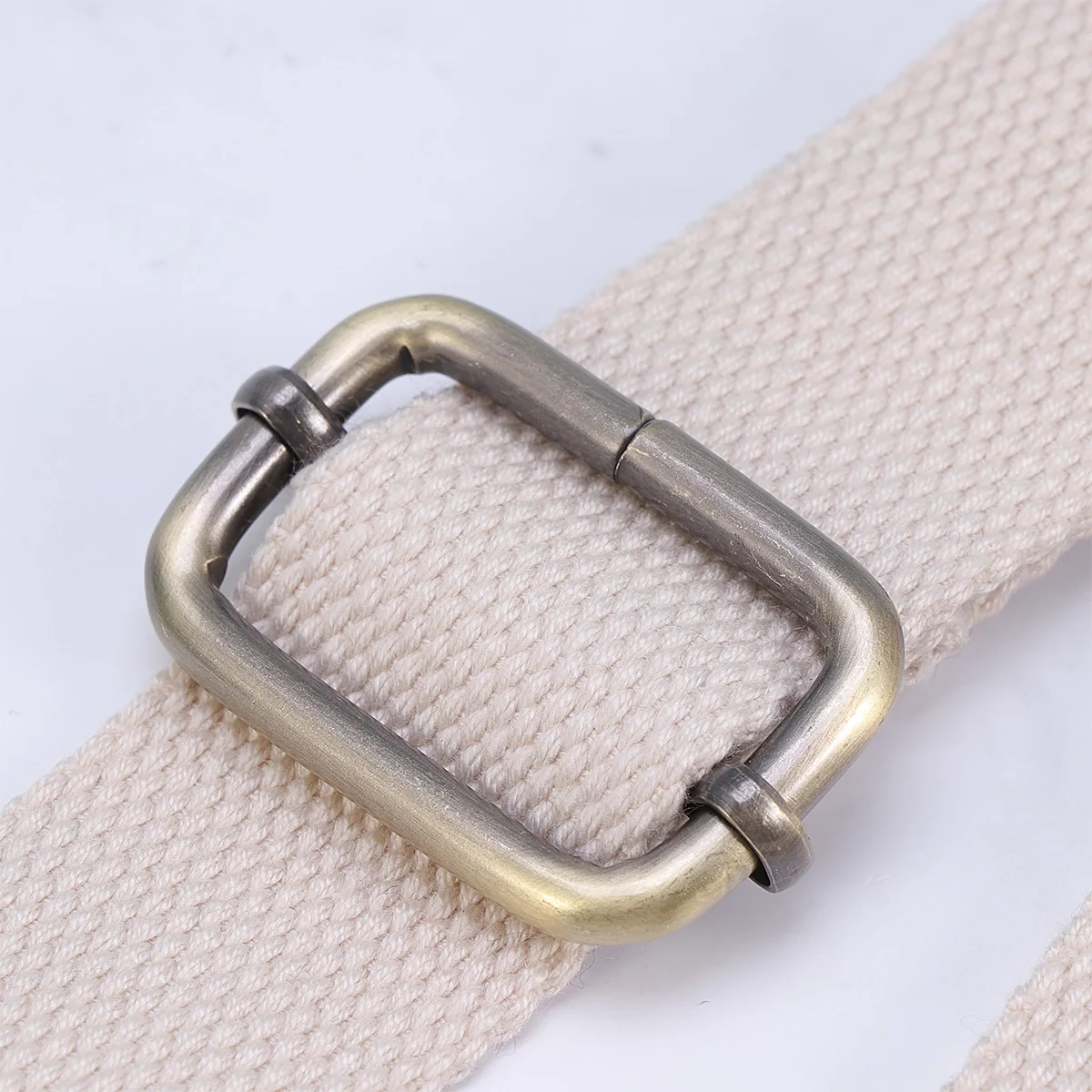 

Purses for Women Adjustable Cotton Webbing Canvas Bag Strap Replacement Beige Handbag Tote