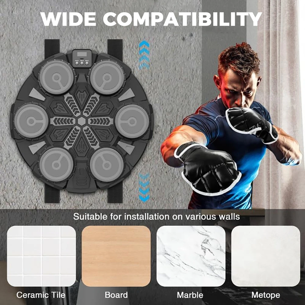 Bild 6: Heim-Fitness Wandmontierter Boxtrainer mit Smart Bluetooth-Verbindung und Musikfunktion für Kinder-Training