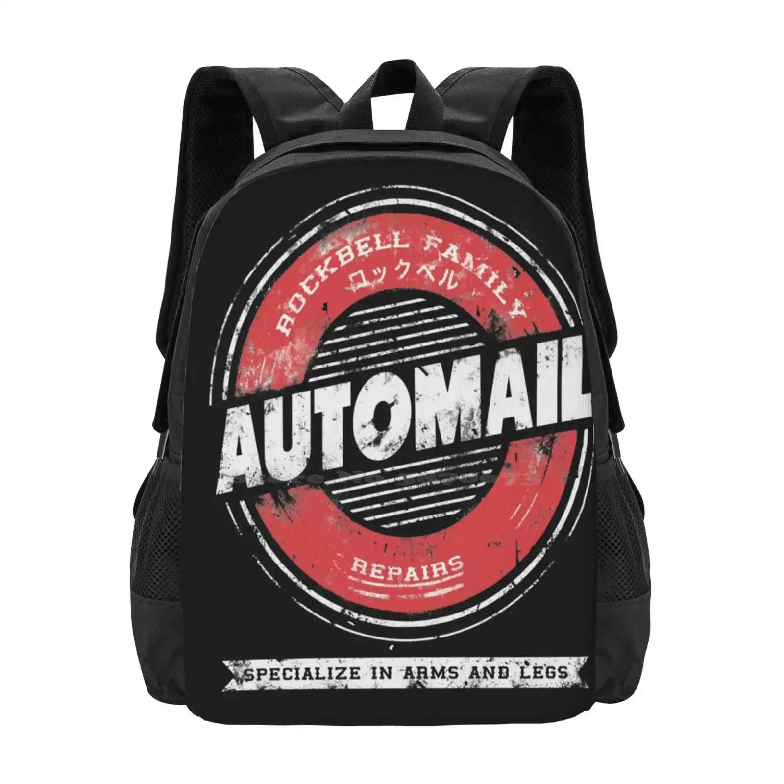 Automail School Bags For Teenage Girls Laptop Travel Bags Full Metal Fullmetal Alchemist Winry Edward Elric Brothers Alchemy