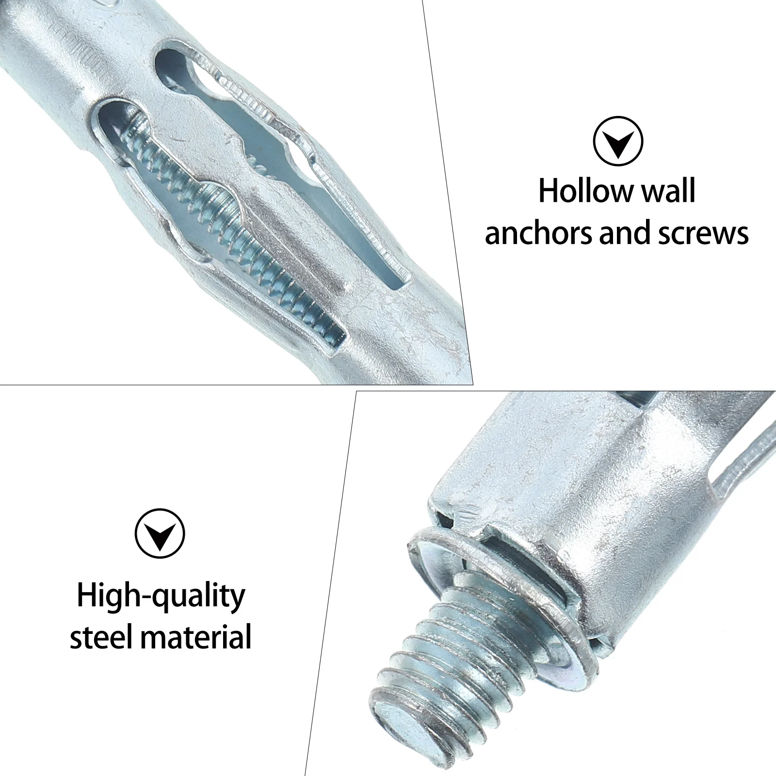 

20Pcs Heavy Duty Metal Hollow Wall Anchors Expansion Legs Cavity Wall Fixer Plasterboard Plug Fixing Screws Home Hardwares Parts