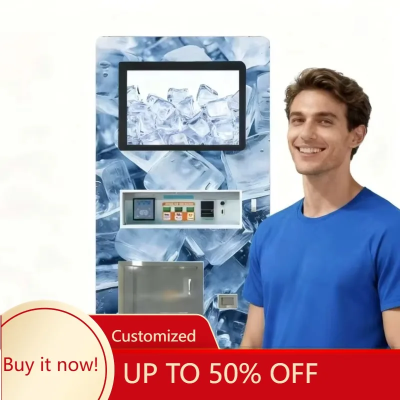 Vending Machine Supplier Screen Ice Vending Machine for Optimal Ice Making ATM Ice Vending Machine Customized