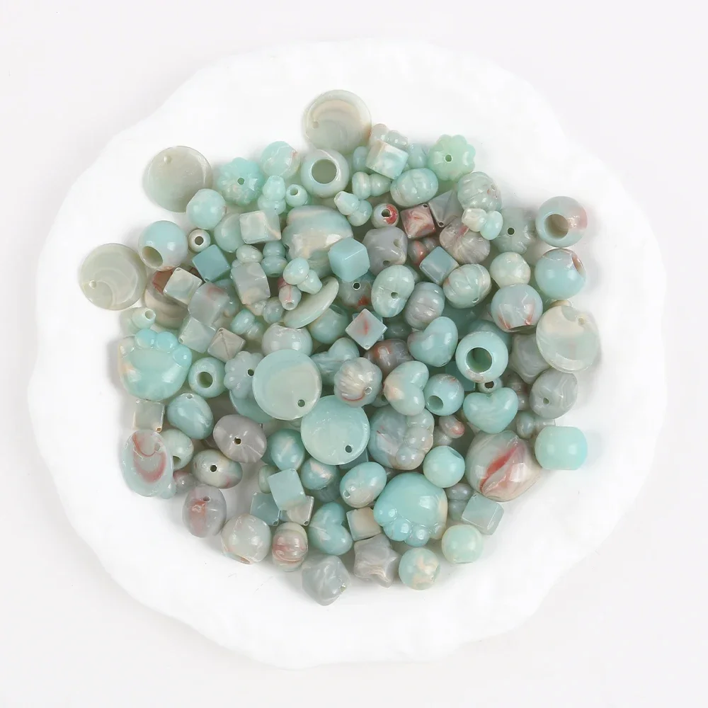 Imitation Natural Stone  Bowknot Beads Heart Star Cat Paw  Acrylic  Bead for Jewelry Making DIY Bracelets Necklace Accessories
