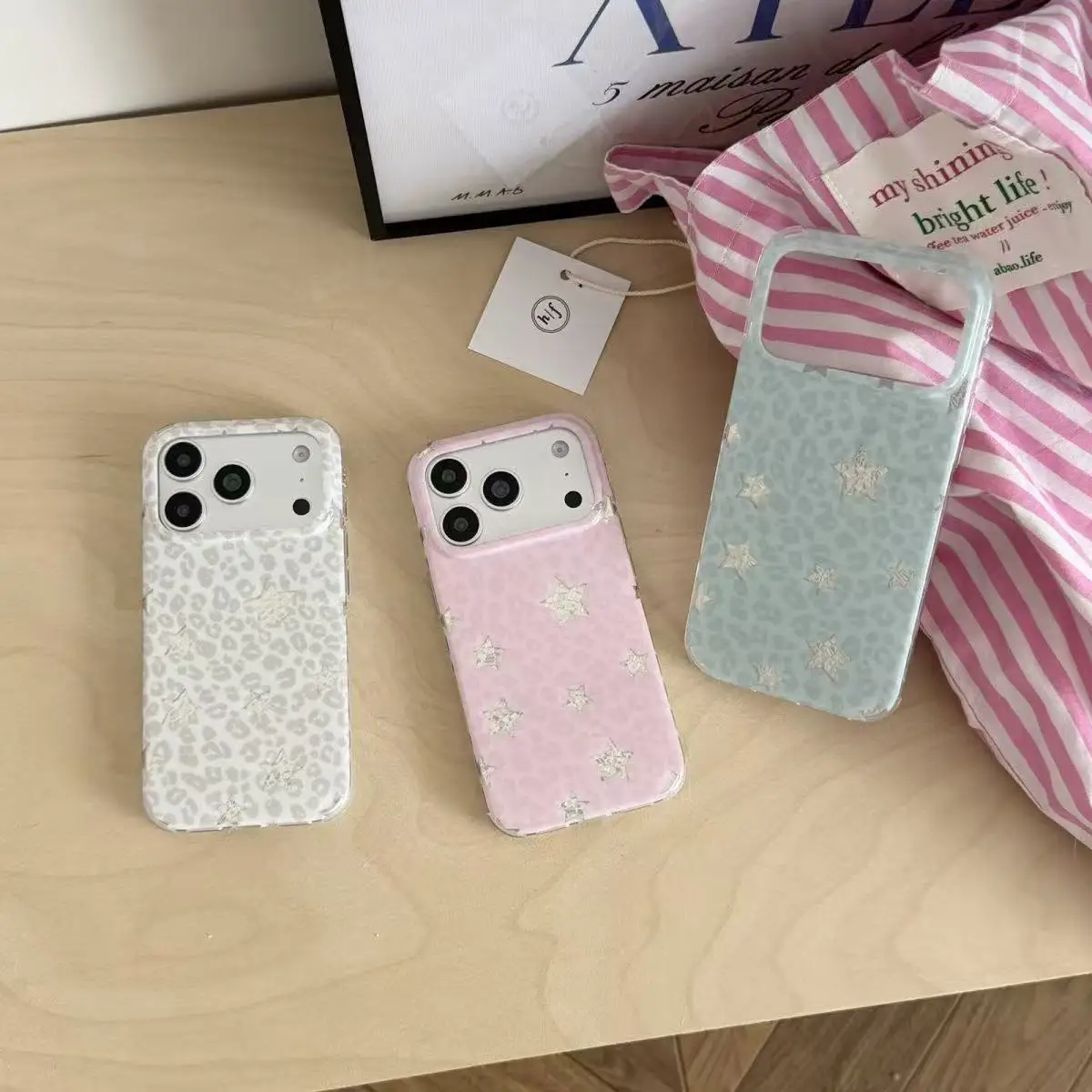 Vintage Vintage Sweet Cool INS Leopard Print Star Transparent Phone Case For IPhone 17 Air 16 15 Promax 18 14 13 12 11Pro Silicone Cover - Aliexpress Deal