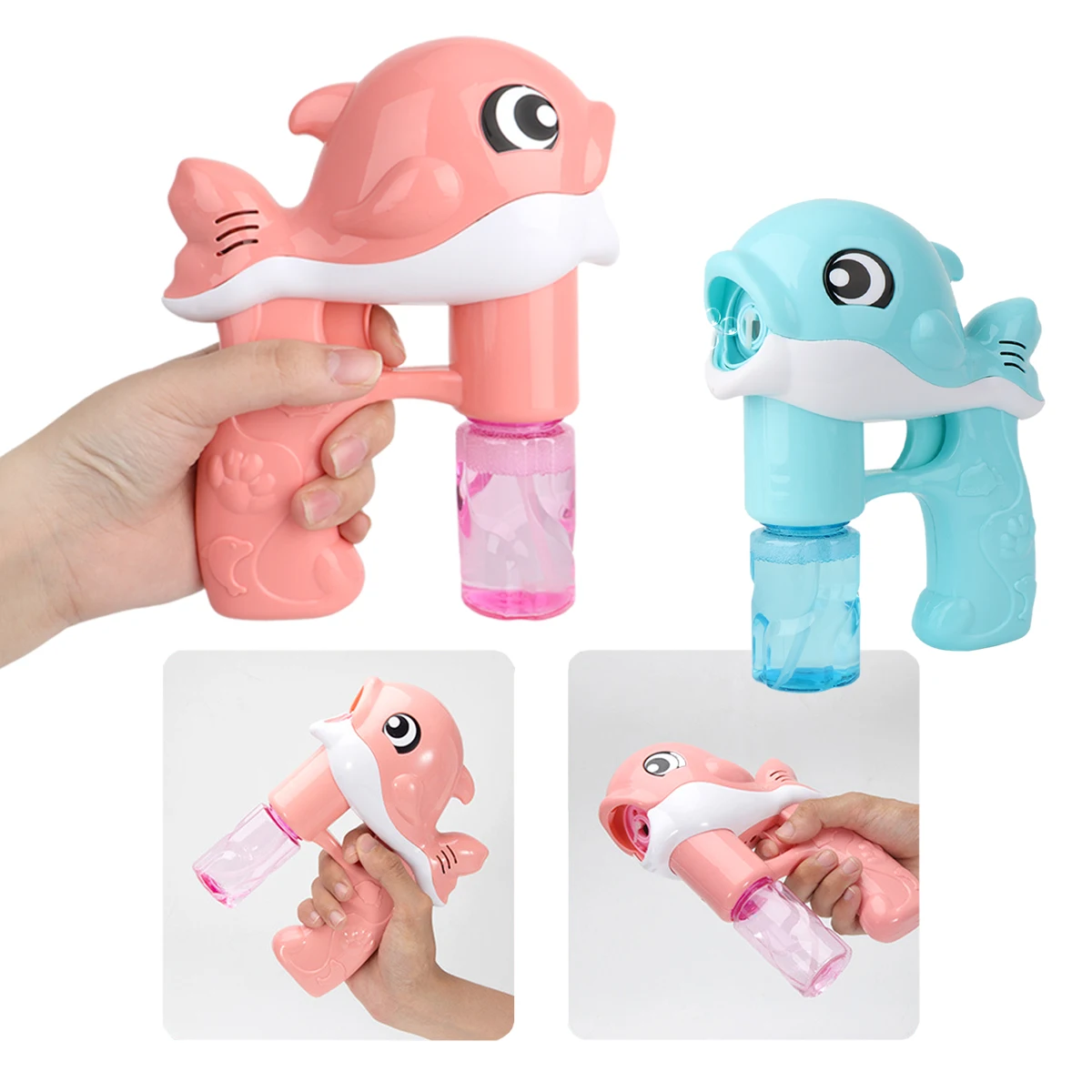 Dolphin Bubble Gun Toys, Handheld Automatic Bubble Blowin Machine with Fully Automatic Bubble Gun Gift not Contain Bubble Liquid