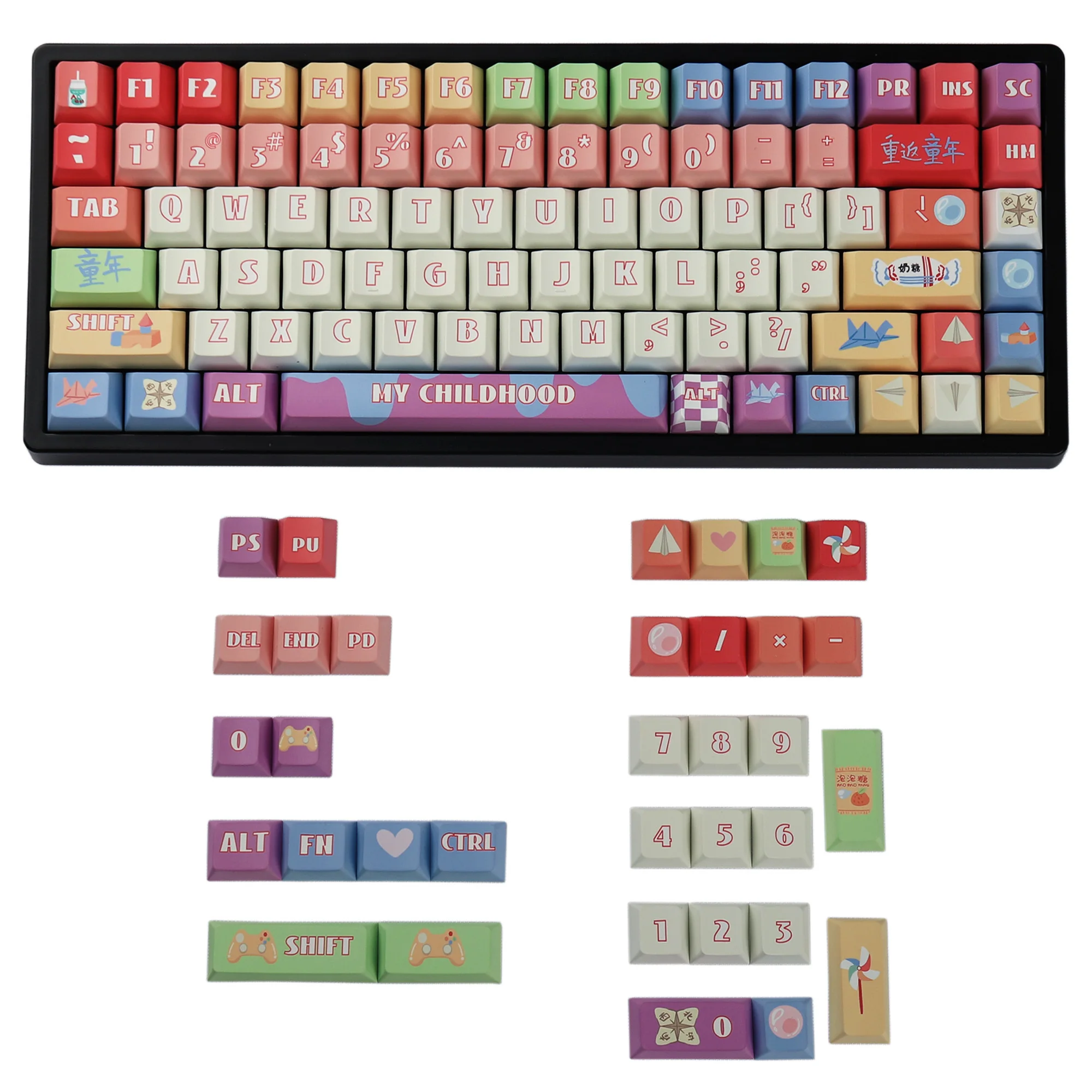 

Dream era theme keycaps Original highly mechanical keyboard PBT sublimation keycaps 60/68/84 and other dedicated