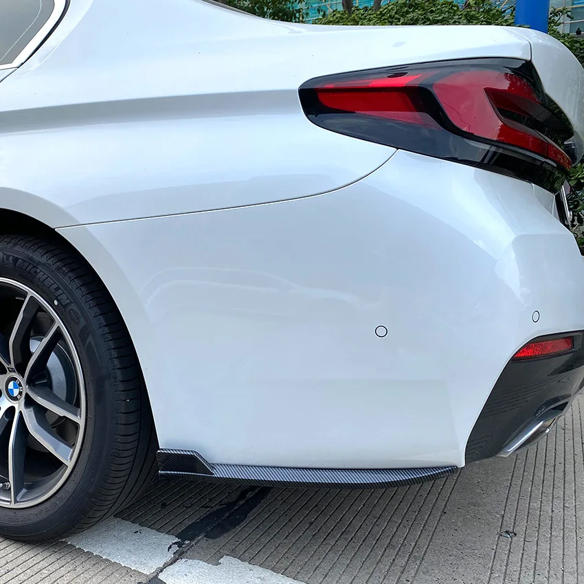 2x 2017 To Up For BMW 5 Series G30 M Sport M-Tech 525i 530i 540i Rear Bumper Splitter Canards Lip Spoiler Cover Corner By ABS
