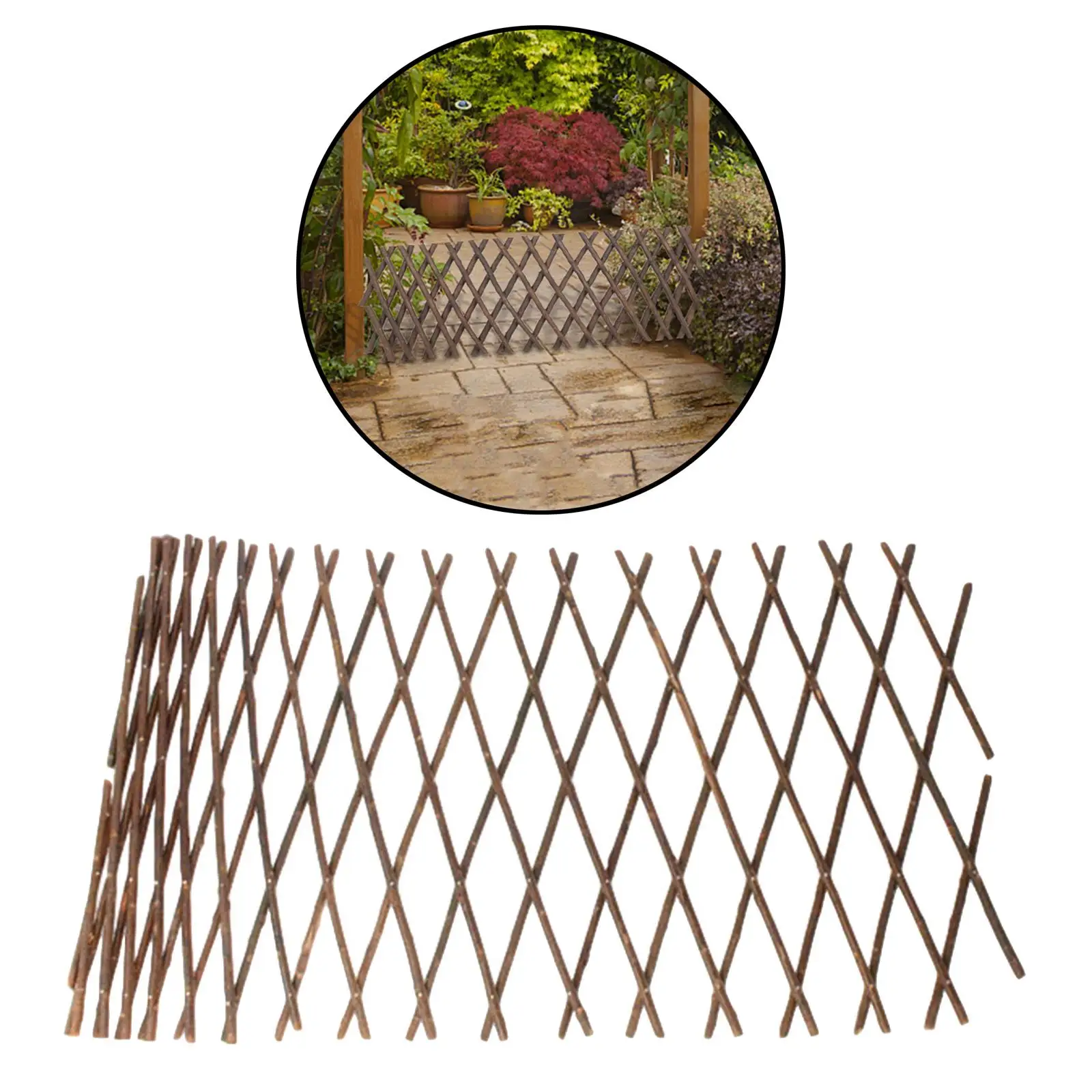 Retractable Garden Fence Trellis Adjustable Plant Climbing Support Lattice Panel Screen for Outdoor Indoor Decoration