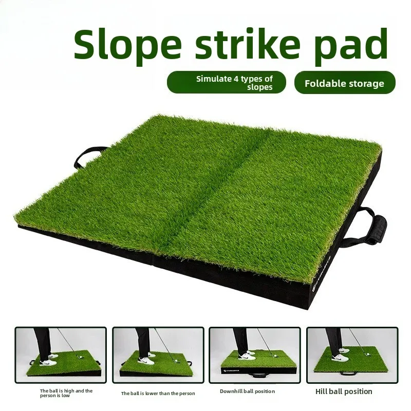 Custom Golf Slope Strike Pad Foldable Swing Practitioner High and Low Slope Pad GolfMat Cutting Pad FG