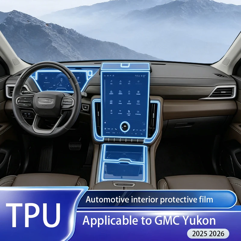 

Fit for GMC Yukon 2025-2026 Pre Cut TPU PPF Film Gear Dashboard GPS Nav Screen Anti Scratch Full Interior Protect Stickers Cover