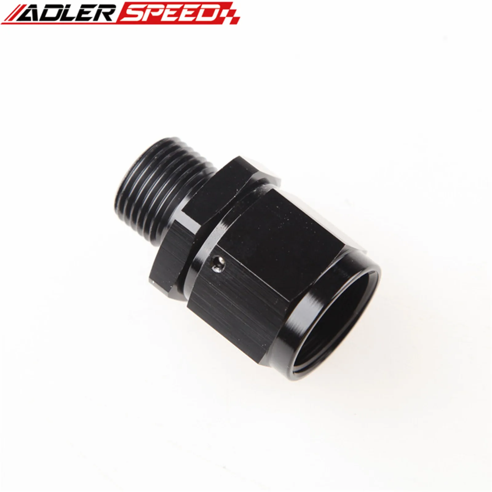 10AN AN-10 Female to M18X1.5MM Male Swivel Fitting Adapter Aluminum Black